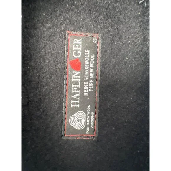 Haflinger Grizzly Black Slip-Onwith Patterned Trim Men’s size 45 (10.5-11) - Picture 3 of 4